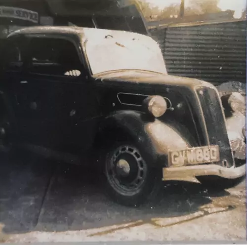 Photo: A 1938 Ford 10 - one of the company's hire cars in 1953