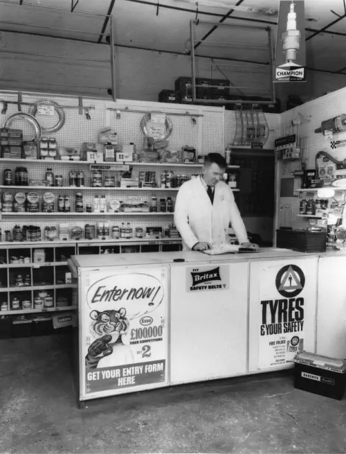 Photo: Kennedy's parts counter in 1966