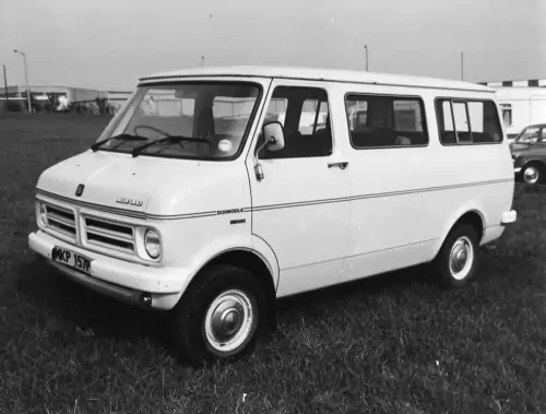 Photo: Bedford CF Minibus - one of Kenhire's first buses available to rent.