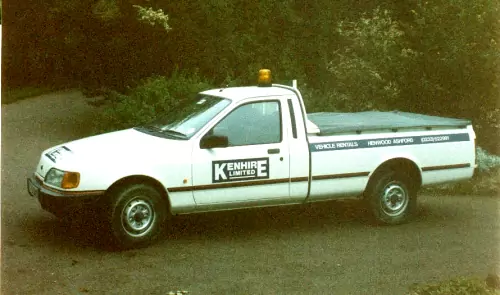 Photo: The Ford P100, a Pick-Up based on the Ford Sierra.