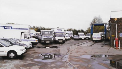Photo: Hire vehicle compound in 1996