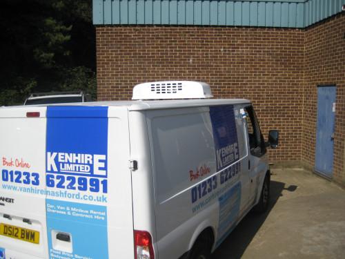 Photo: Ford Transit with insulated body and fridge unit.