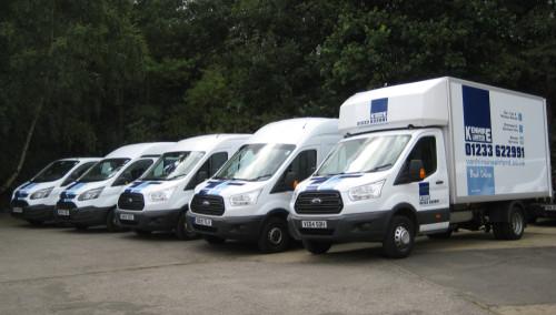 Photo;  Kenhire's range of Ford Transits Vans in 2015