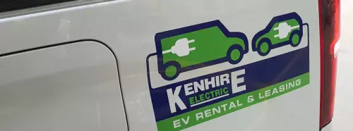 Photo: EV Hire branding on an electric Citroen Berlingo