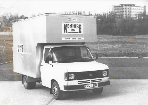 Photo: Ford Transit Luton Van from 1982.