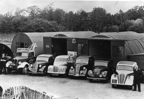 Photo: The first line up of hire vehicles